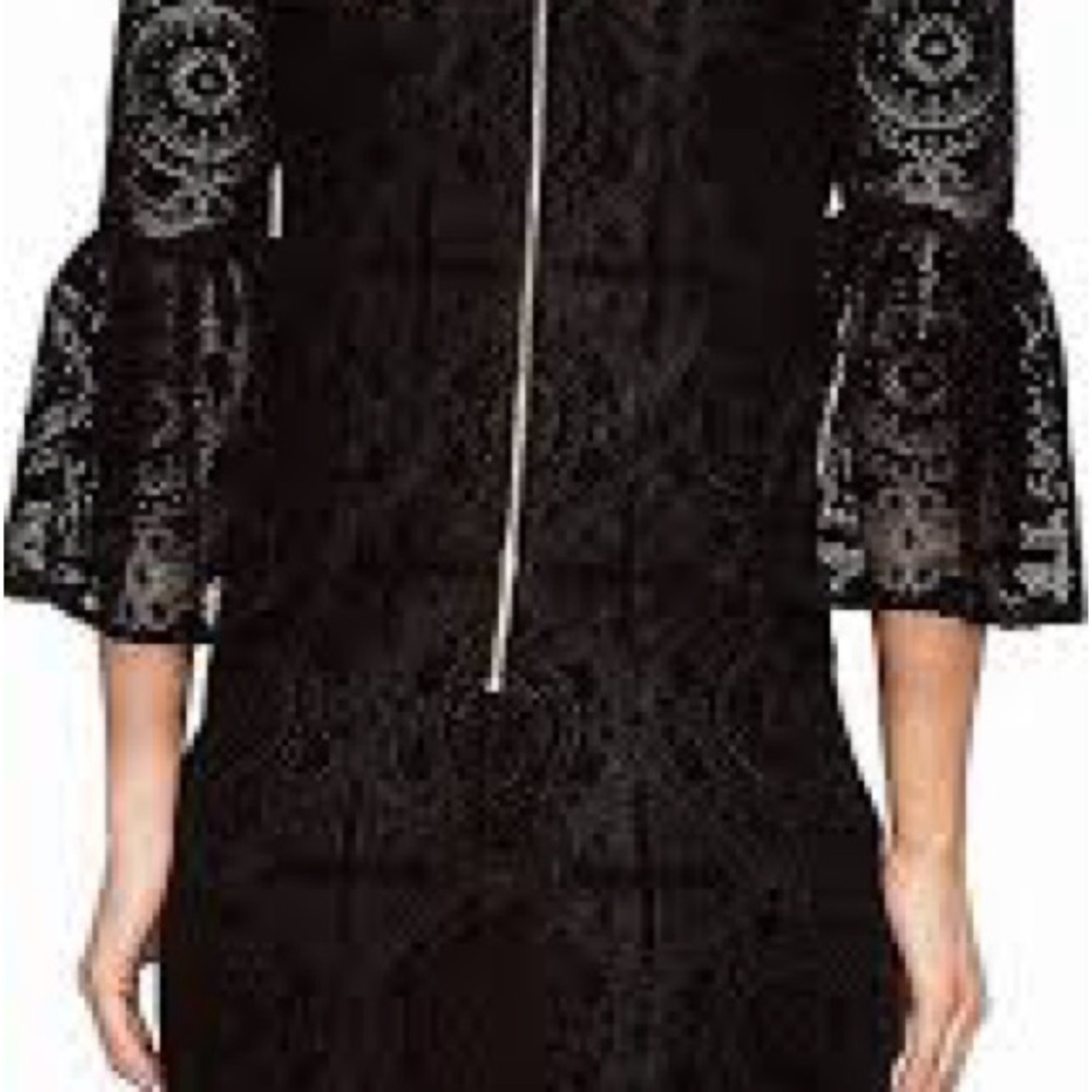 Calvin Klein Womens Velvet Bell Sleeve Cocktail Dress
